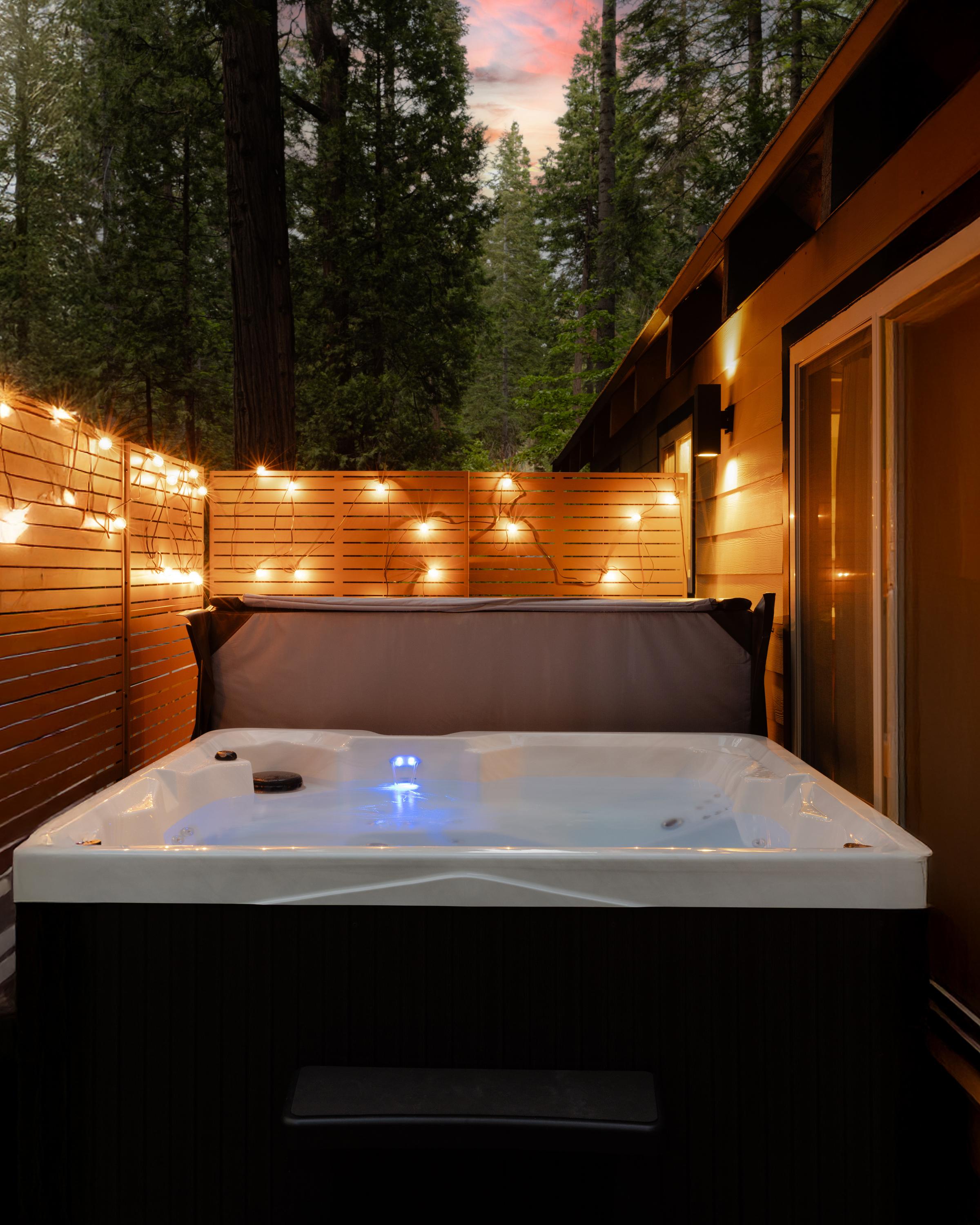 Hot tub at twilight